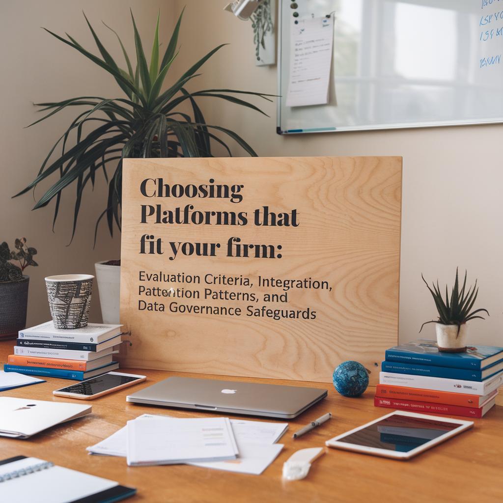 Choosing platforms that fit your firm: Evaluation criteria, integration patterns, and data governance safeguards