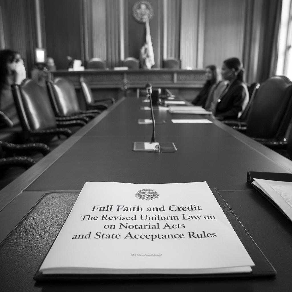 Understanding the legal backbone Full Faith and Credit the Revised Uniform Law on Notarial Acts and state acceptance rules